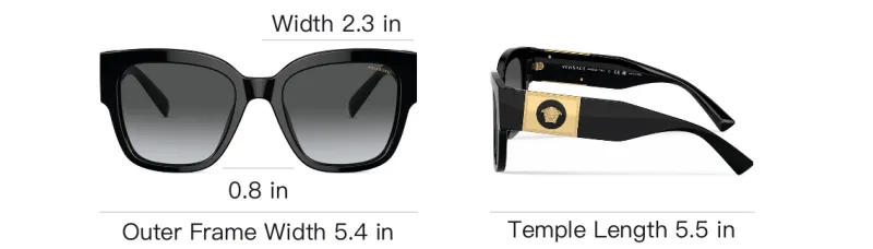 VERSACE Square Polarized Sunglasses-3