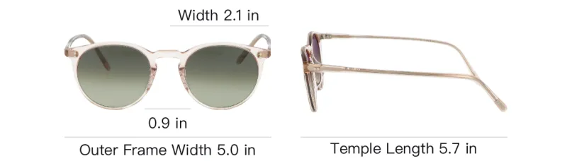Oliver Peoples Acetate Irregular Shape Sunglasses Men's Gold-4