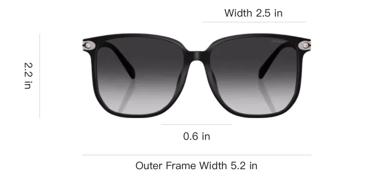COACH Injection Molded Square Sunglasses Women's Black-5