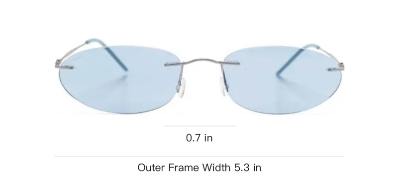 GIORGIO ARMANI Oval frame Sunglasses-3