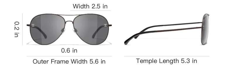 CHANEL Pilot Sunglasses Unisex-4
