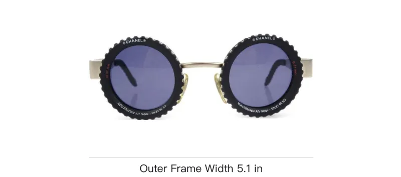 CHANEL 1990 2000s Camera Lens Round eye Sunglasses-3