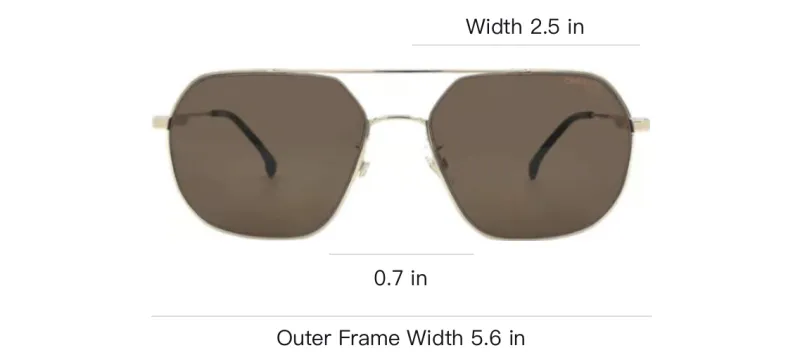 HUGO BOSS Aviator Sunglasses Unisex Gold-2