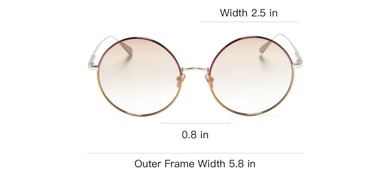 Linda Farrow Round frame Metallic Sunglasses-2