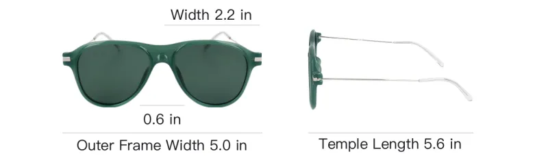 DRIES VAN NOTEN Acetate Metal Irregular Shape Sunglasses Unisex Green-3