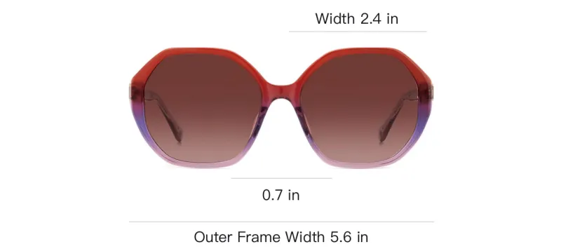 Kate Spade Acetate Irregular Shape Sunglasses Women's Red-3