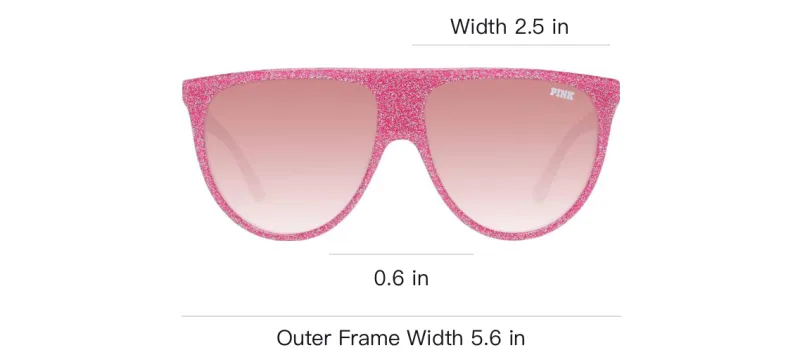 Victoria's Secret Plastic Irregular Shape Sunglasses Women's Pink-3