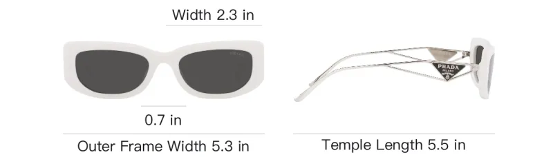 PRADA Symbole Rectangle frame Sunglasses-3