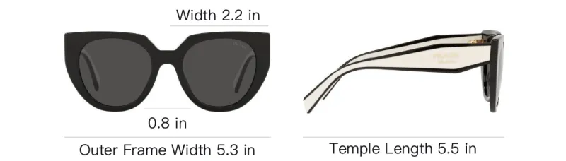 PRADA Eyewear PRADA Ww Bicolour Cateye Sunglasses-4