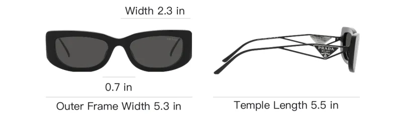 PRADA Eyewear Symbole Rectangle frame Sunglasses-6