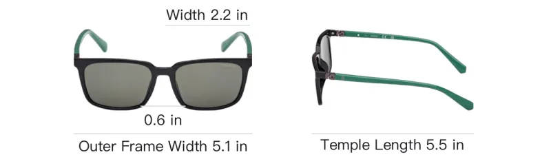 GUESS Injection Square Sunglasses Unisex Black-2