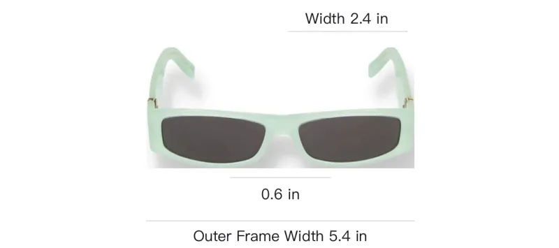 DIOR Acetate Rectangular Sunglasses Unisex Green-3