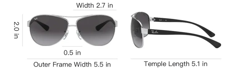 RayBan RB338 Aviator Oversized Sunglasses-3