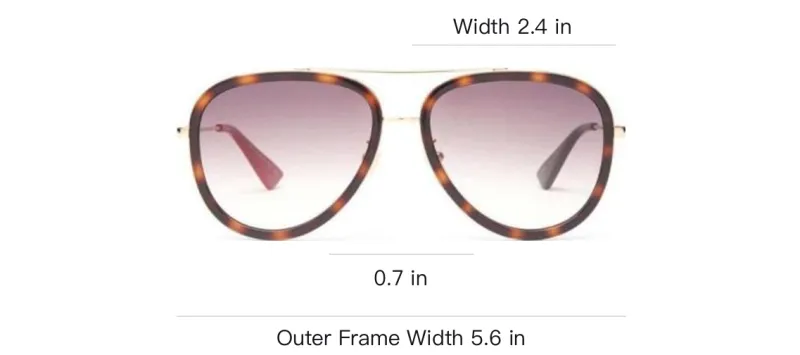 GUCCI Acetate Aviator Sunglasses Women's Tortoiseshell-3