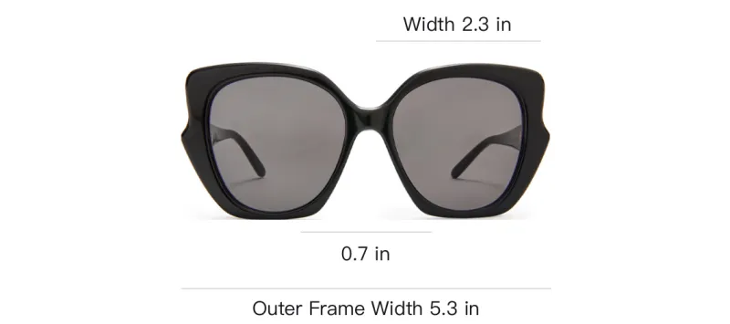 LOEWE Acetate Irregular Shape Sunglasses Women's Black-3