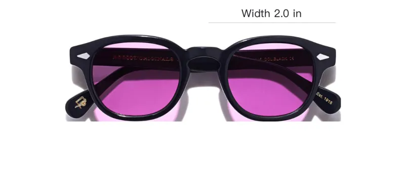 MOSCOT Subject To Official Website Round Sunglasses Men's Black-3