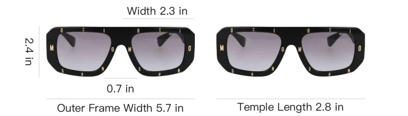 MOSCHINO Rectangle Frame Sunglasses-2