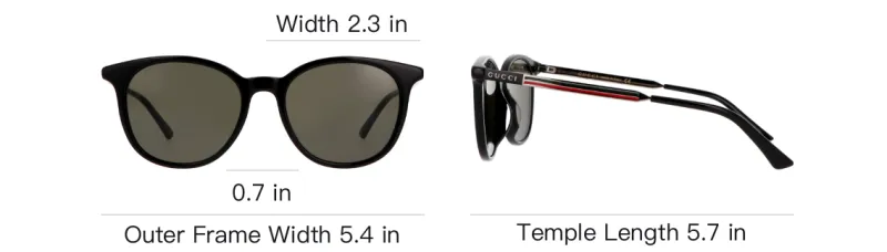 GUCCI Sunglasses Men Black-3