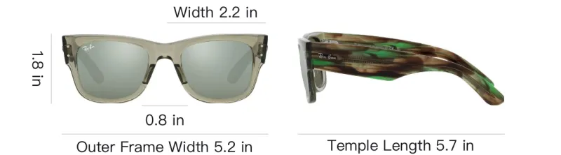 RayBan Mega Wayfarer Square Frame Sunglasses-3
