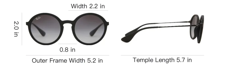 RayBan Metal Round Sunglasses Women's Black-3