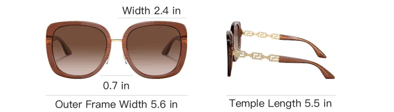 VERSACE Square Frame Sunglasses-3