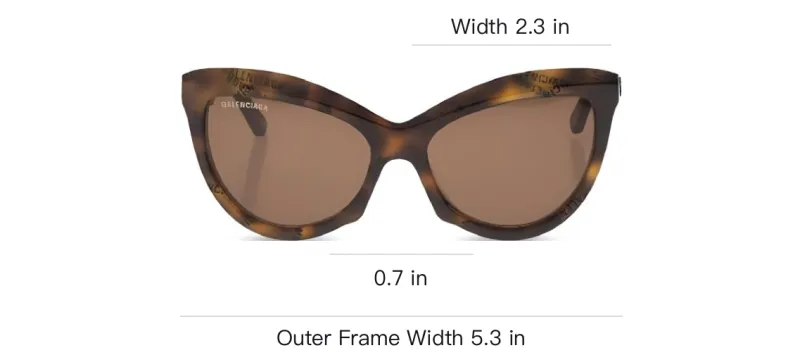 Balenciaga Acetate Cat Eye Sunglasses Women's Brown-2