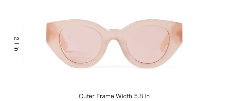 Burberry Plate Frame Acetate Irregular Shape Sunglasses Women's Transparent Pink-3