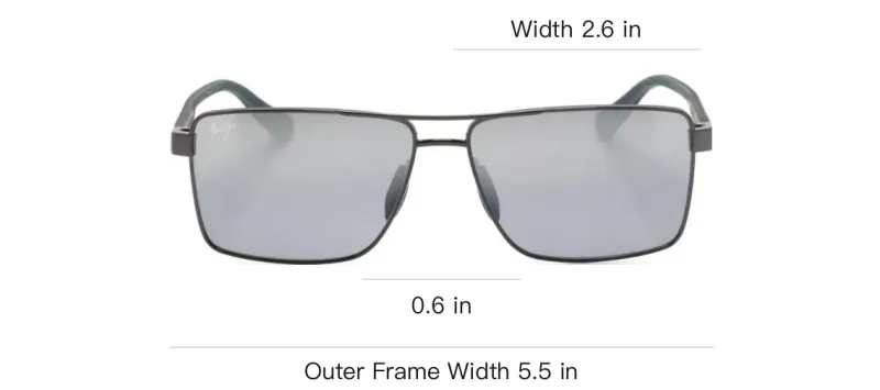 Maui Jim Piha Rectangle frame Sunglasses-3