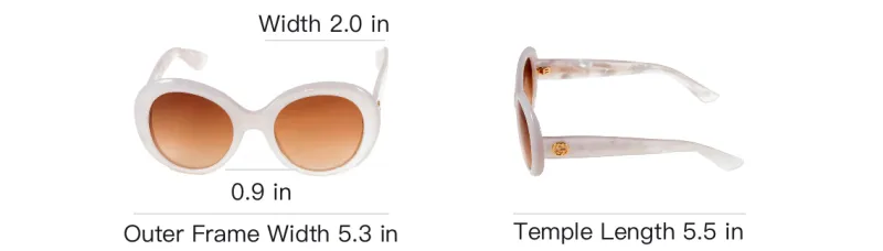 GUCCI Sunglasses Women's White-3