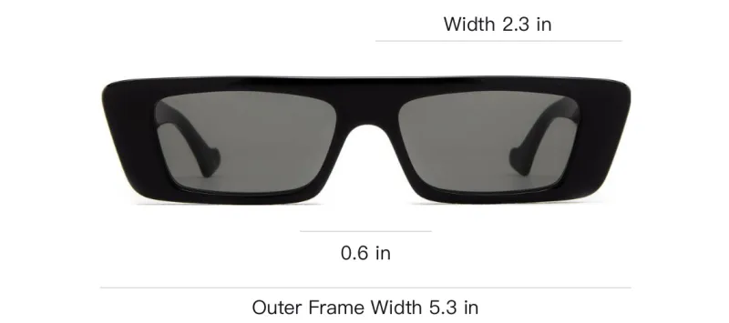 GUCCI Rectangle Frame Sunglasses-4