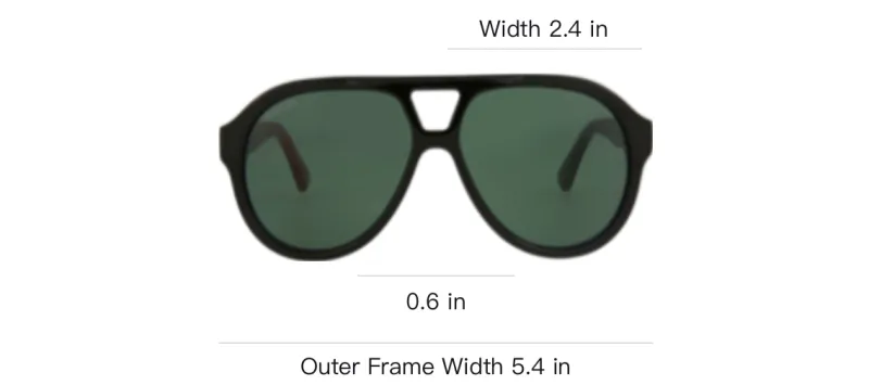 GUCCI Aviator Sunglasses Unisex Green-3