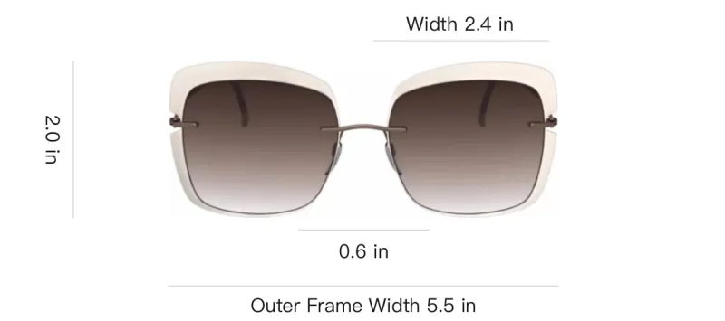 SILHOUETTE Metal Titanium Square Sunglasses Unisex White-3