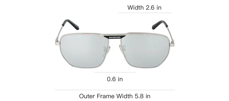 Balenciaga Irregular Shape Sunglasses Unisex Silver-3
