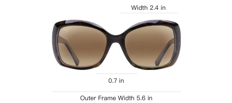 Maui Jim Acetate Square Sunglasses Unisex Tortoiseshell-2