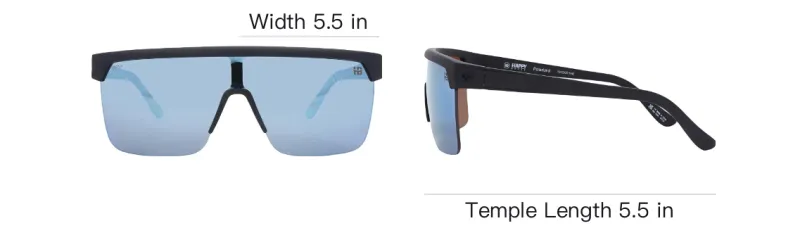 SPY Plastic Irregular Shape Sunglasses Unisex Black-2