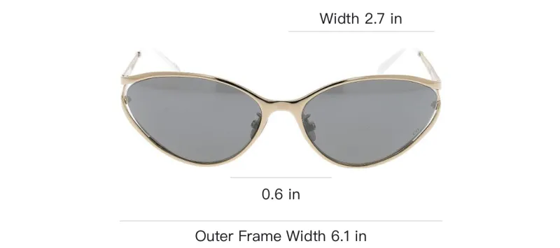 DIOR   Irregular Shape Sunglasses Men's Gold-3