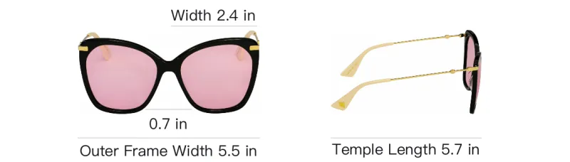 GUCCI Rectangle Sunglasses-3