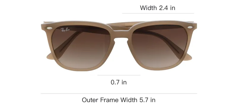 RayBan RB4362 Square Frame Sunglasses-2