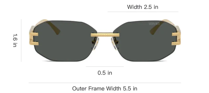 VERSACE Eyewear Frameless Sunglasses-3