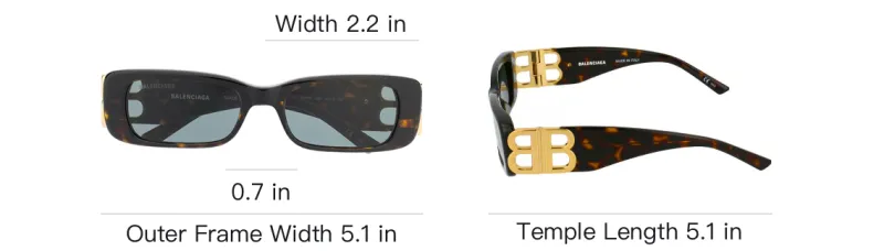 Balenciaga Rectangular Frame Sunglasses-4
