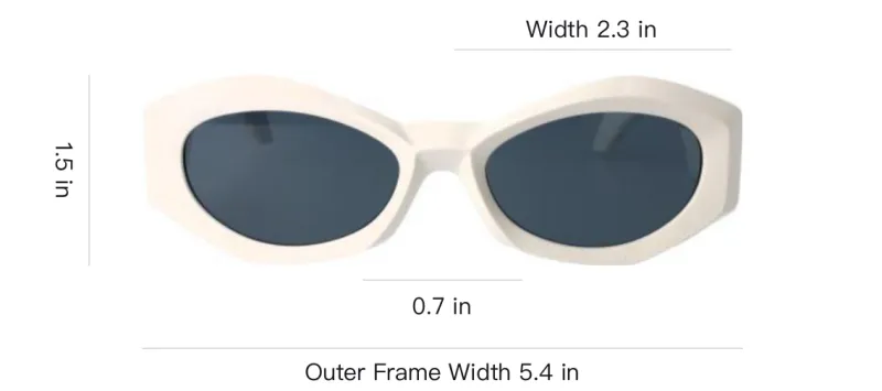 VERSACE Plastic Irregular Shape Sunglasses Women's White-2