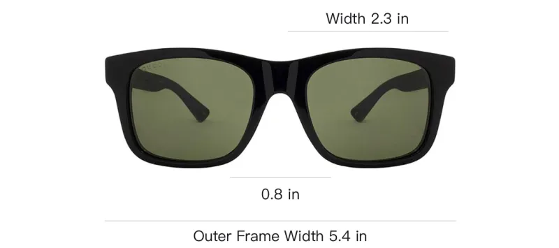 GUCCI Acetate Square Sunglasses Men's Black-2