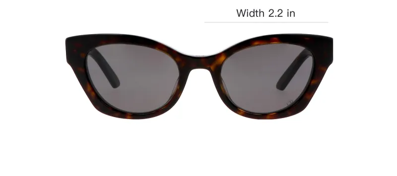 DIOR Acetate Irregular Shape Sunglasses Unisex Brown-3