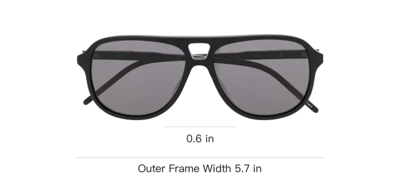 GUCCI Acetate Aviator Sunglasses Men's Black-2
