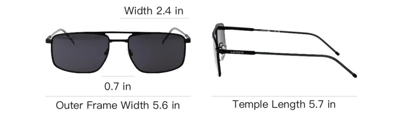 LACOSTE Double bridge Rectangle frame Sunglasses-4