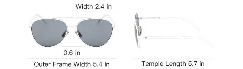 Givenchy Aviator Sunglasses Men's White-3