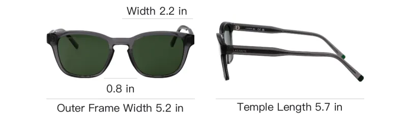 LACOSTE Acetate Square Sunglasses Men's Gray-4
