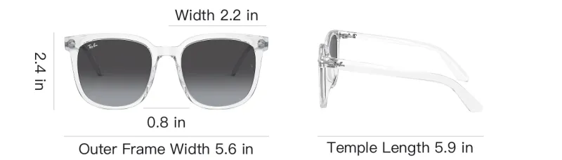 RayBan Plate Frame Square Sunglasses Unisex-6