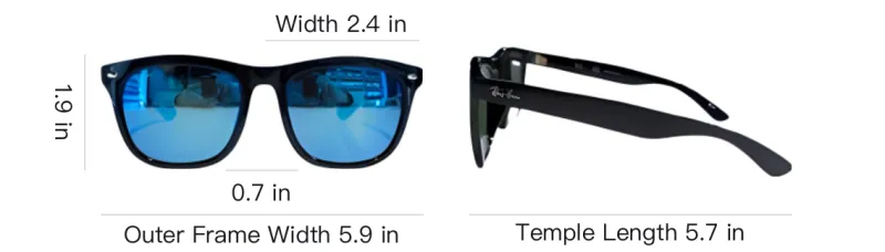 RayBan Plastic Square Sunglasses Men's Black-3
