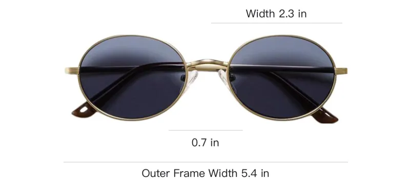 UNIQLO Metal Round Sunglasses Unisex Gold-3